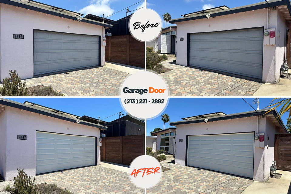 Before and after: garage door opener repair Floral City, FL